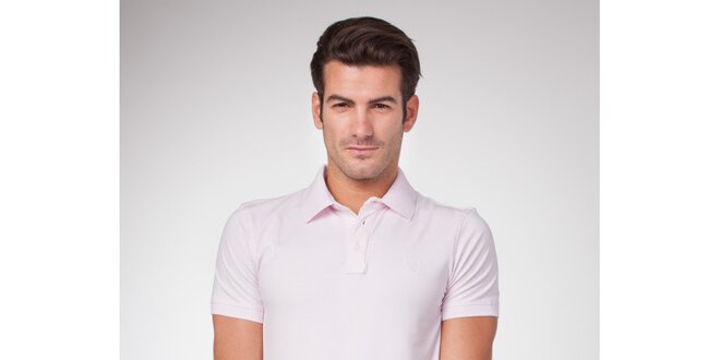 Pánske svetlo ružové polo tričko Bendorff