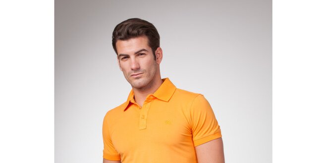 Pánske žlto-oranžové polo tričko Bendorff