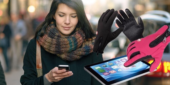 Zimné rukavice aj na dotykový displej (waterproof a windproof)