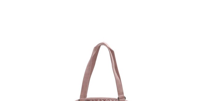 Dámska béžovo-ružová kabelka s jemným prepletaním Abbacino
