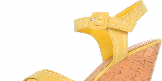 Dámske žlté sandálky na platforme Ana Lublin