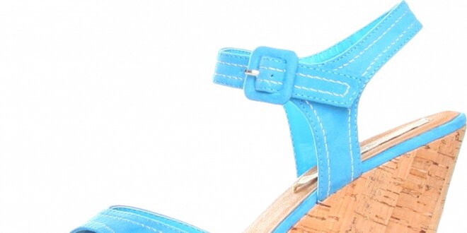 Dámske modré sandálky na platforme Ana Lublin
