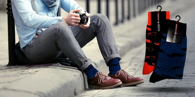 Pánske ponožky - FANCY HIPSTER pre všetky vekové kategórie