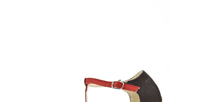 Dámske červeno-čierne sandálky Boaime