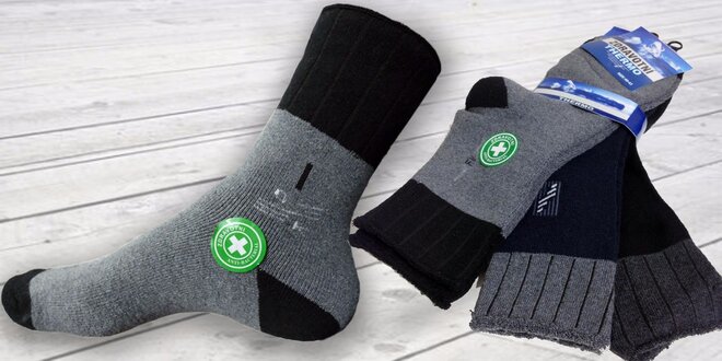 6 párov zdravotných termo ponožiek