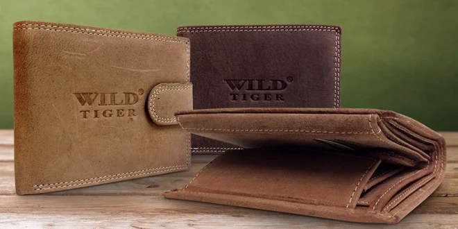 Elegantné kožené peňaženky WILD Tiger