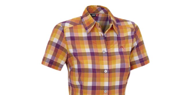 Dámska oranžovo-fialová kockovaná športová košeľa Maier