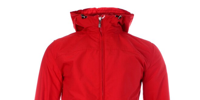 Pánska červená jarná bunda Refrigue s kapucňou