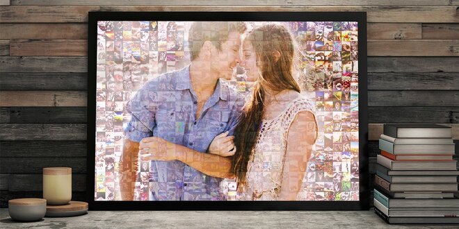 Mozaika z vlastných fotografií – romantické spomienky v obraze