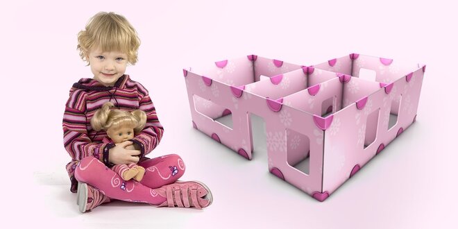 Stavebnica DollsWalls - domček pre bábiky, ktorý si dieťa zhotoví samo!
