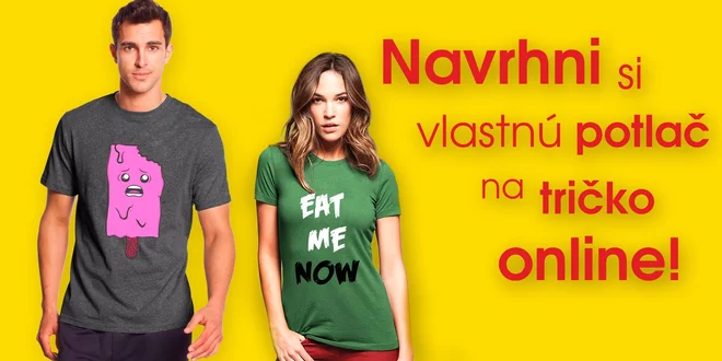 Tričko s vlastnou potlačou od Kreativatoru - vrátane poštovného!