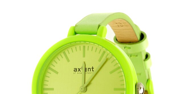 Dámske limetkovo zlené hodinky Axcent