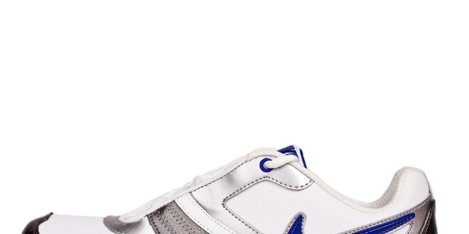 Dámske šedo-biele fitness tenisky Nike s modrými detailami