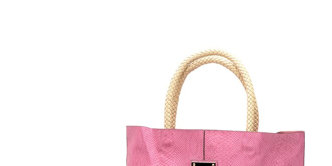 Dámsky set ružových kabeliek s béžovými detailami Princess Cult