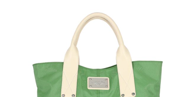 Dámska trávovo zelená kabelka s béžovými ušami Princess Cult