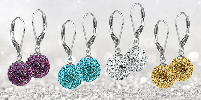 Elegantné oceľové guľôčkové náušnice Discoballs