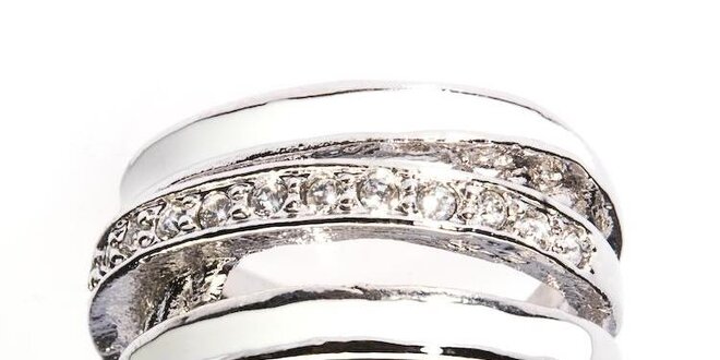 Dámsky strieborný prsteň Bague a Dames s perleťovými detailami