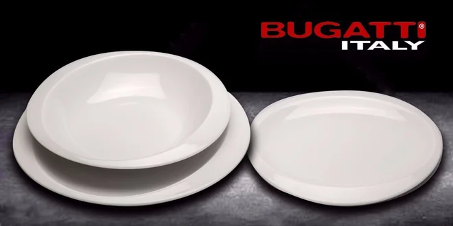 Sada 3 porcelánových tanierov Bugatti Home