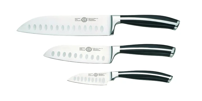 Sada 3 nemeckých nožov Santoku od GGS Solingen