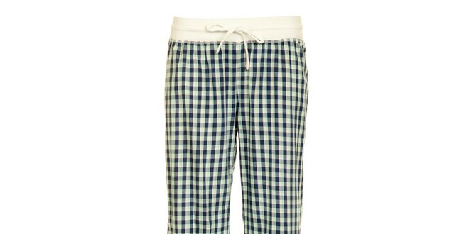 Dámske tyrkysové kockované pyžamové nohavice Tom Tailor