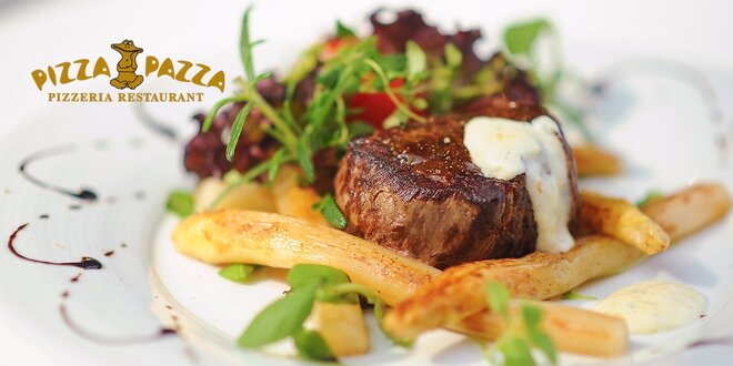 Trojchodové menu so steakom z hovädzej sviečkovice s bielou špargľou