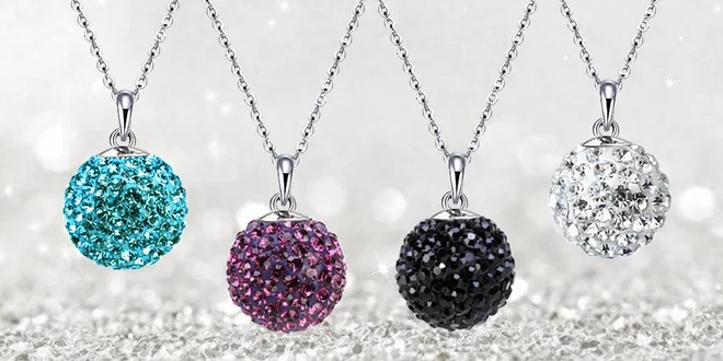 Elegantné náhrdelníky z chirurgickej ocele - guľôčky Discoballs