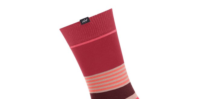 Dámske ružové prúžkované ponožky Minga Berlin - 3 páry