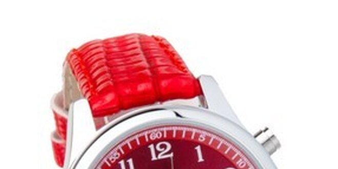 Dámske červené hodinky Bague a Dames