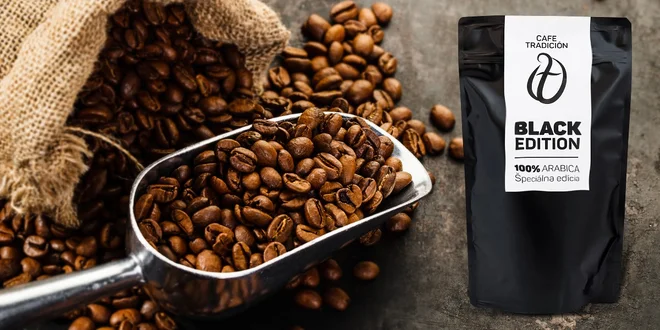 Exkluzívna zrnková káva BLACK EDITION - 500 gramov