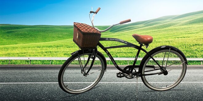 Retro bicykel s košíčkom