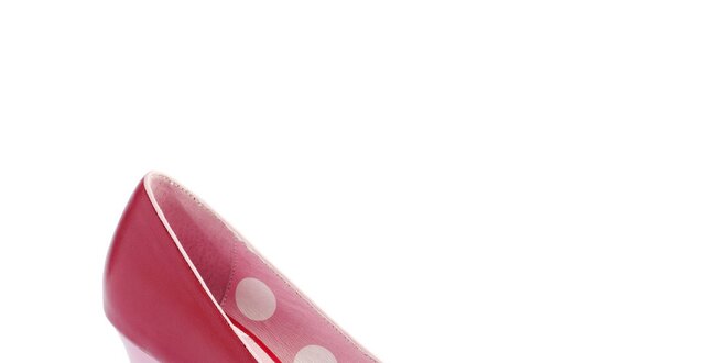 Dámske červeno-ružové lodičky Lola Ramona s mašľou