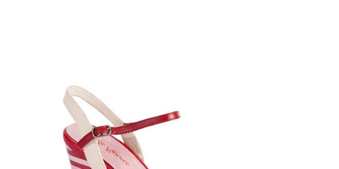 Dámske ružovo-červené sandálky Lola Ramona