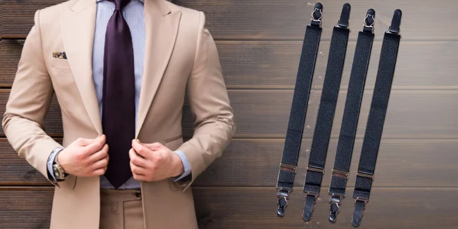 Stop vyhrnutým košeliam so Shirtstay trakmi