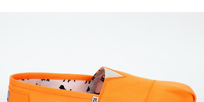 Dámske sýto oranžové plátené tenisky Toms