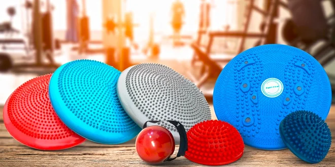 Masážny a balančný disk alebo ďalšie fitness pomôcky
