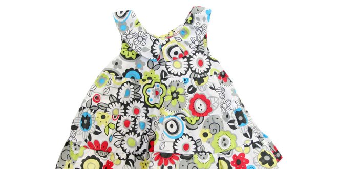 Detské kvetované volánové šaty Tuc Tuc