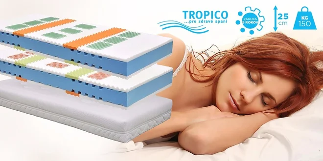 Komfortné matrace Tropico Geltech® Kappa
