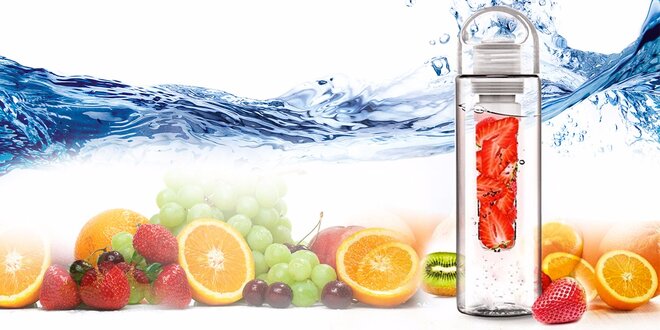 Štýlová H2O fľaša Sensations. Ochuťte si vodu ovocím!