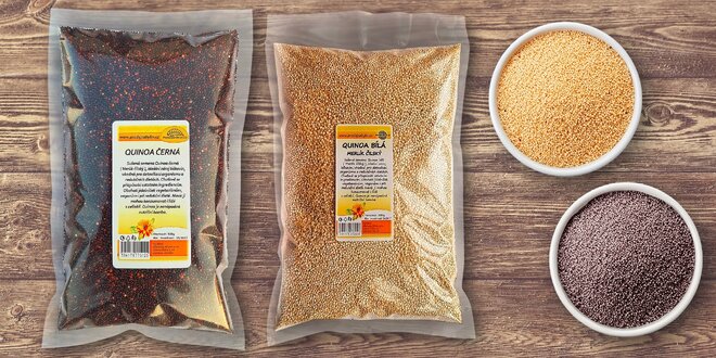 Zoznámte sa s matkou zŕn: quinoa čierna (500 g) alebo quinoa biela (1000 g)