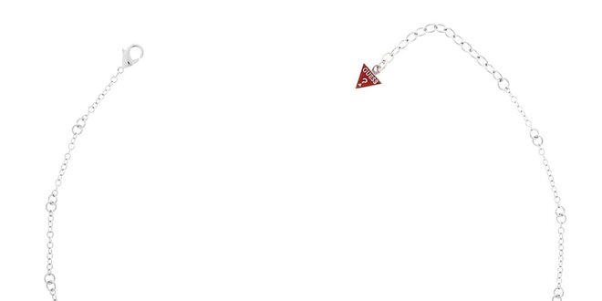 Dámsky oceľový náhrdelník Guess s gulatým príveskom