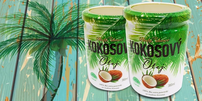 380 ml 100 % bio extra panenský za studena lisovaný kokosový olej