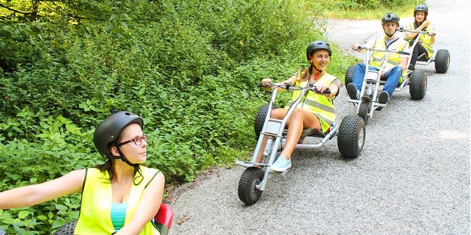 Vzrušujúca jazda na trojkolke po trati s dĺžkou takmer 3 km!