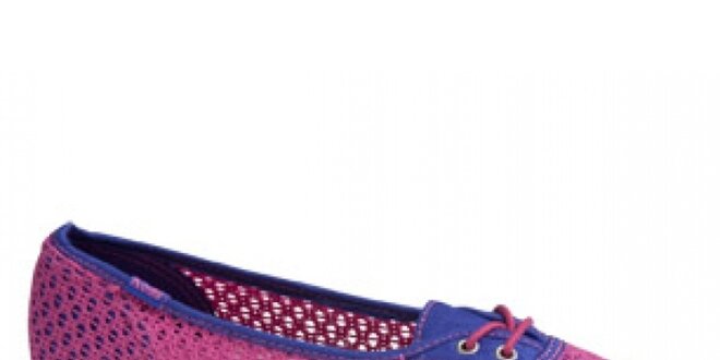 Dámska fuchsiovo-fialová variácia na tenisky Keds