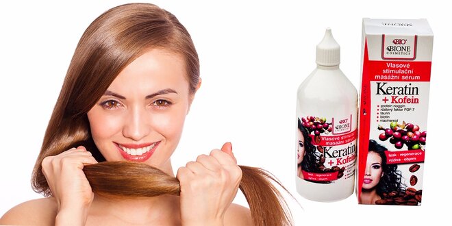 Vlasové stimulačné masážne sérum KERATIN + KOFEIN