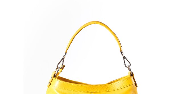 Dámska kanárikovo žltá kabelka so strapcami Luisa Vannini