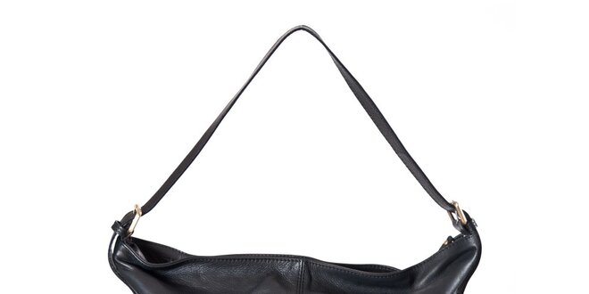 Dámska čierna kabelka se dvěma kapsami Luisa Vannini