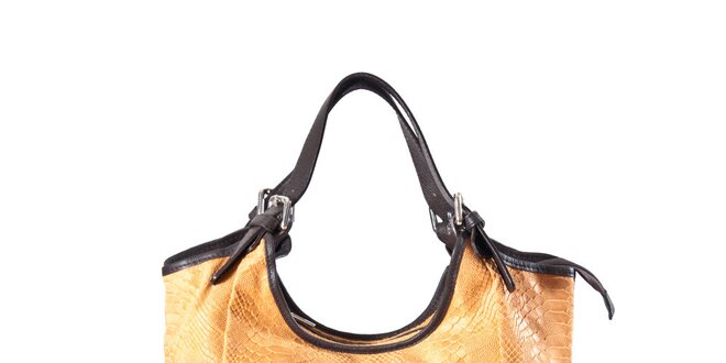 Dámska ťavia kabelka s hadím vzorom Luisa Vannini