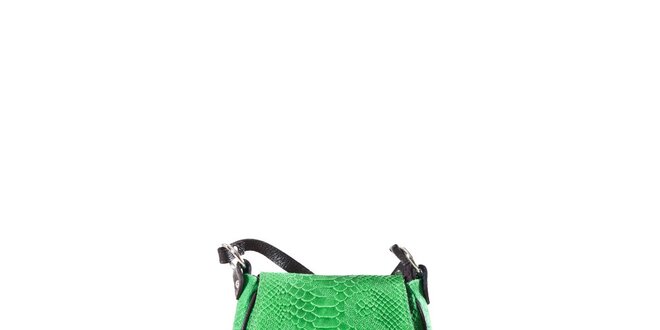 Dámska zelená mini kabelka s hadím vzorom Luisa Vannini