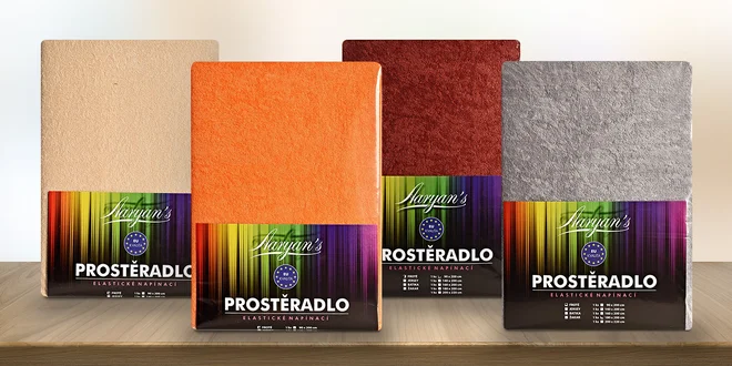 Napínacie froté plachty v 22 farbách a 5 veľkostiach
