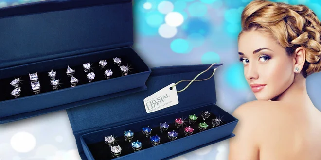 Sety náušníc s kryštálmi Swarovski Elements a Cubic Zirconia